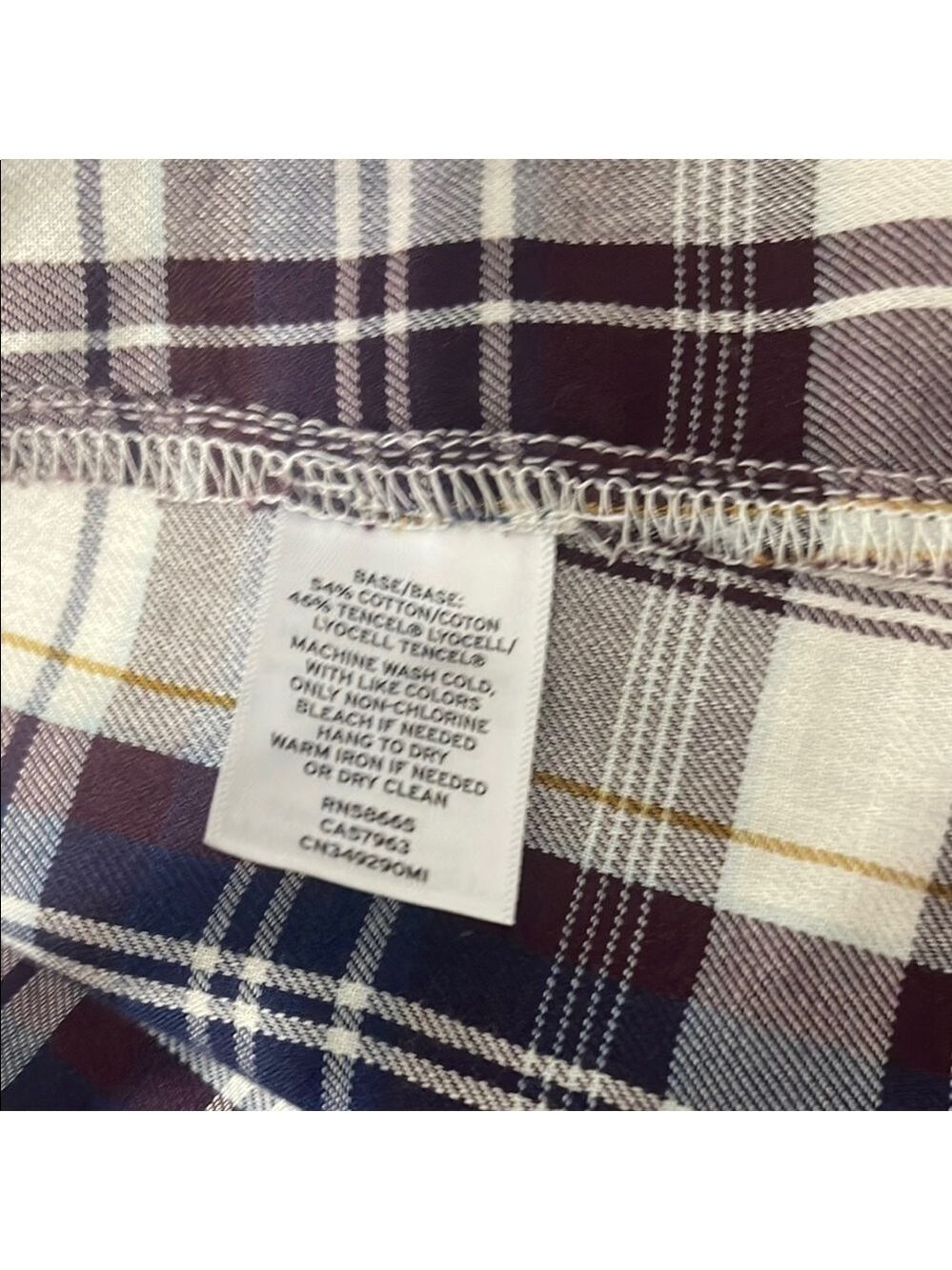 Caslon White and Purple Button Down Shirt Versatile Design - Picture 5 of 5